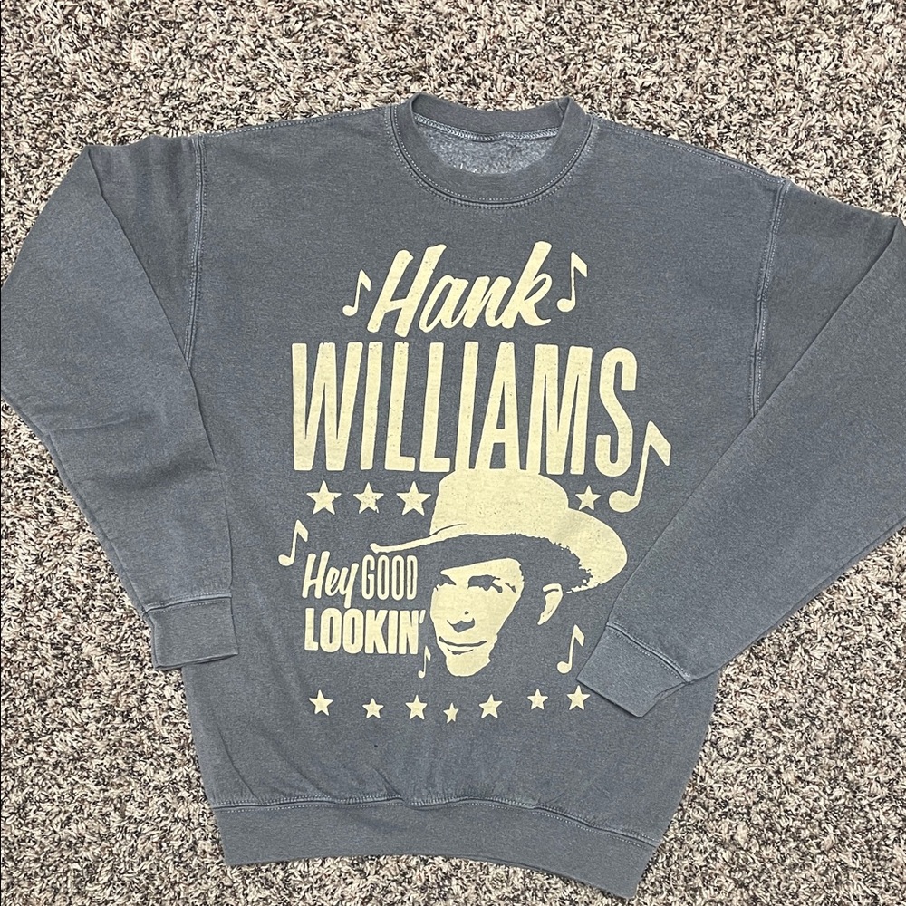 Gray Hank Williams Graphic Sweater